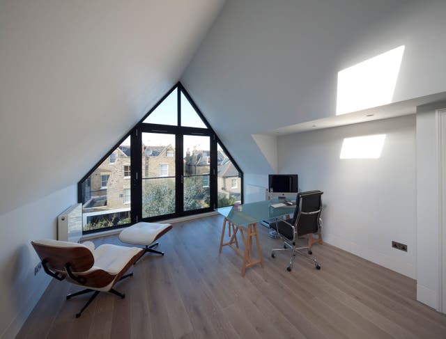 <p>A loft conversion being used as an office space</p>