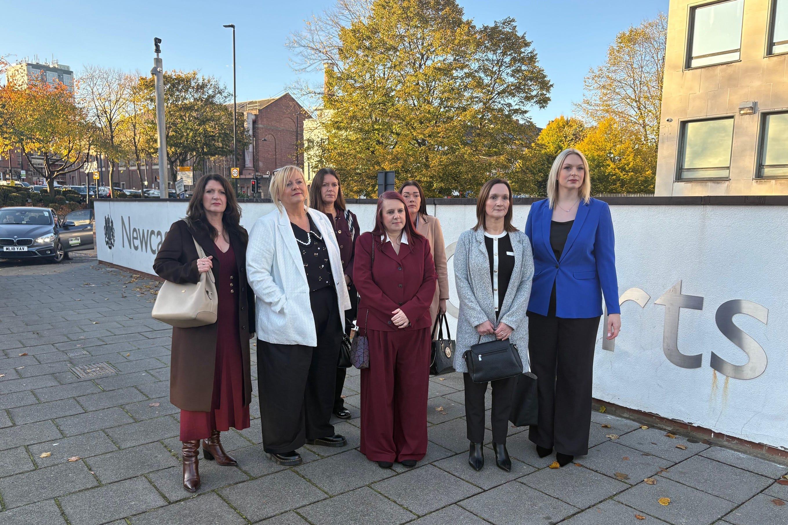 Bethany Hutchison (right) is giving evidence at the employment tribunal in Newcastle (Tom Wilkinson/PA)
