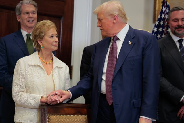 <p>Linda McMahon, the now-secretary of education, made an unsuccessful attempt to become President Donald Trump’s new chief of staff</p>