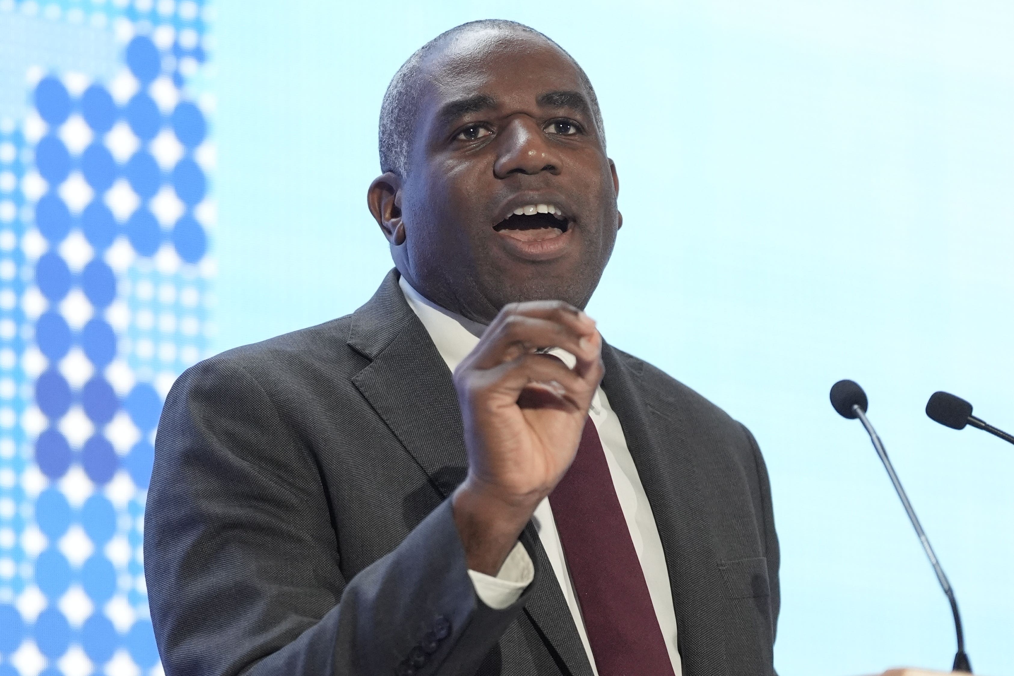 Deputy Prime Minister David Lammy delivers the keynote speech at the OpenAI’s Frontiers Conference (Stefan Rousseau/PA)