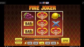 You can be using your free spins on the Fire Joker slot in no time