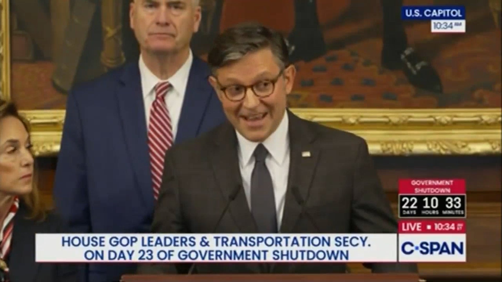 <p>Mike Johnson STILL doesn't know about Trump's $230m 'compensation' deal</p>