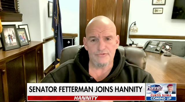 <p>Pennsylvania Democratic Sen. John Fetterman is interview bed Sean Hannity on Fox News on Wednesday October 22 2025</p>