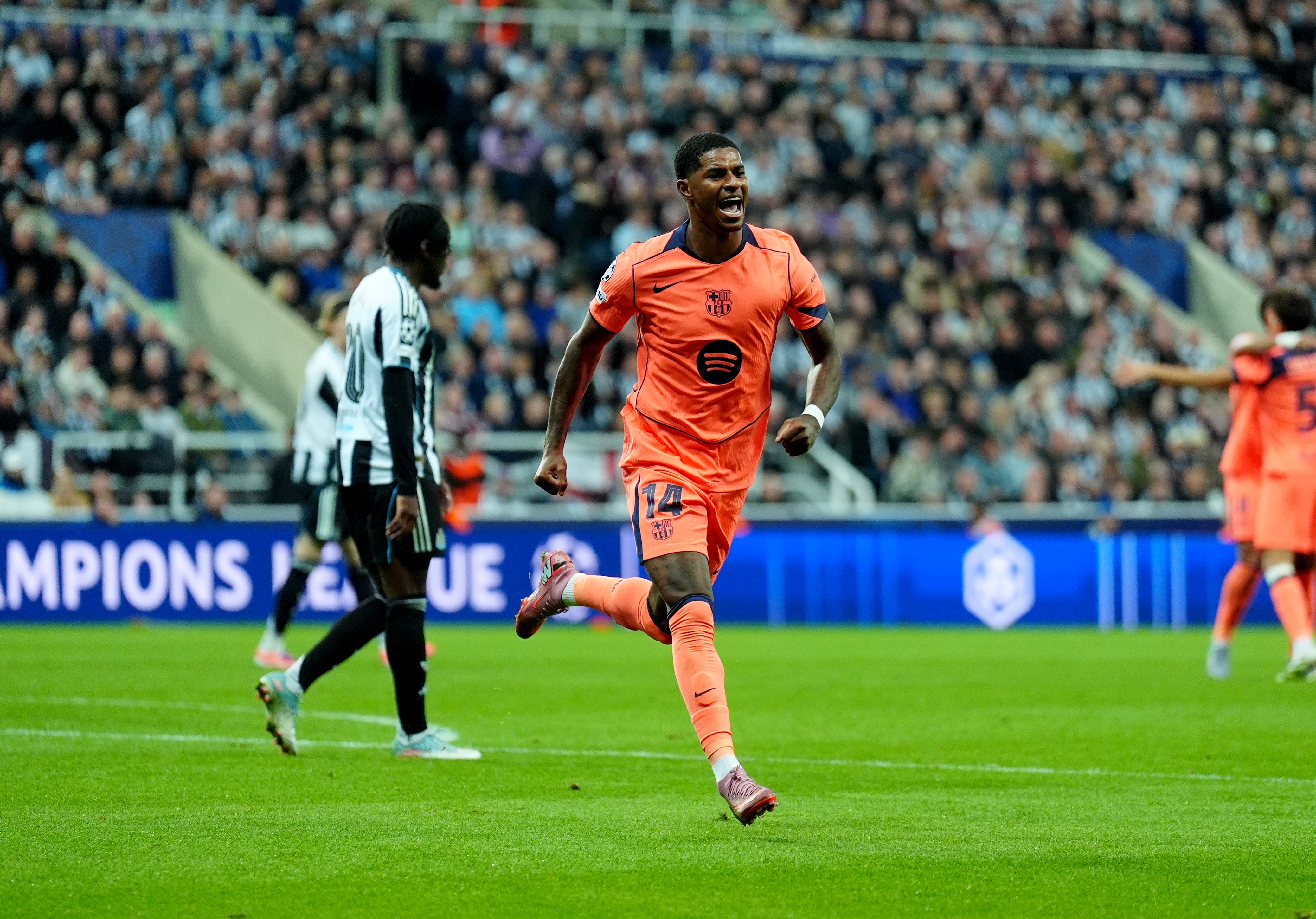 Marcus Rashford marcou cinco gols em 12 jogos pelo Barcelona (Wayne Humphreys/PA)