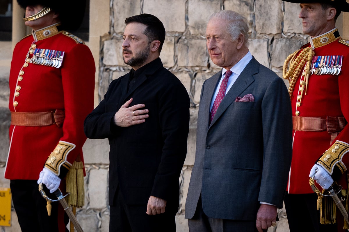 King Charles greets Zelensky with ceremonial welcome at Windsor Castle