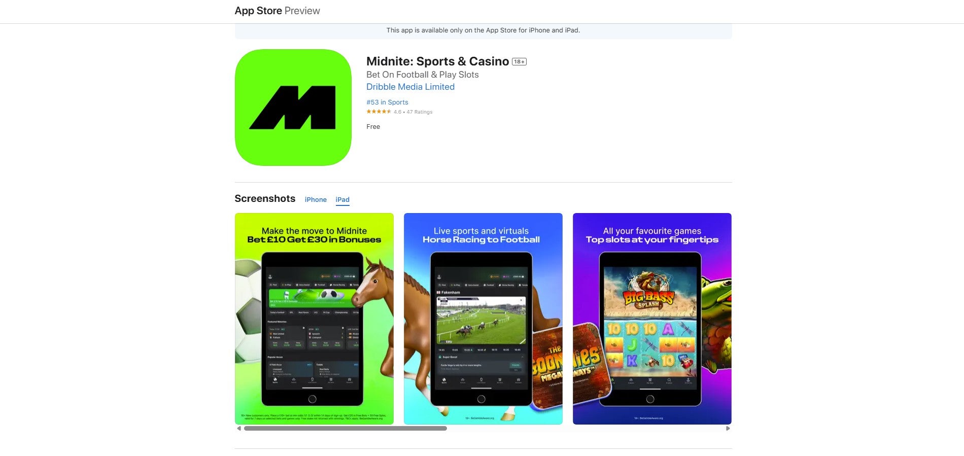 We found the Midnite iPad experience to be the best version of the app