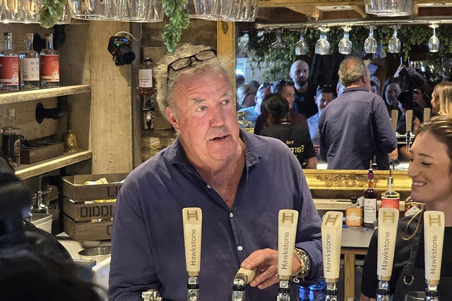 <p>Jeremy Clarkson told Lady Monckton running a pub is ‘relentless’ (Neil Robinson/ PA)</p>