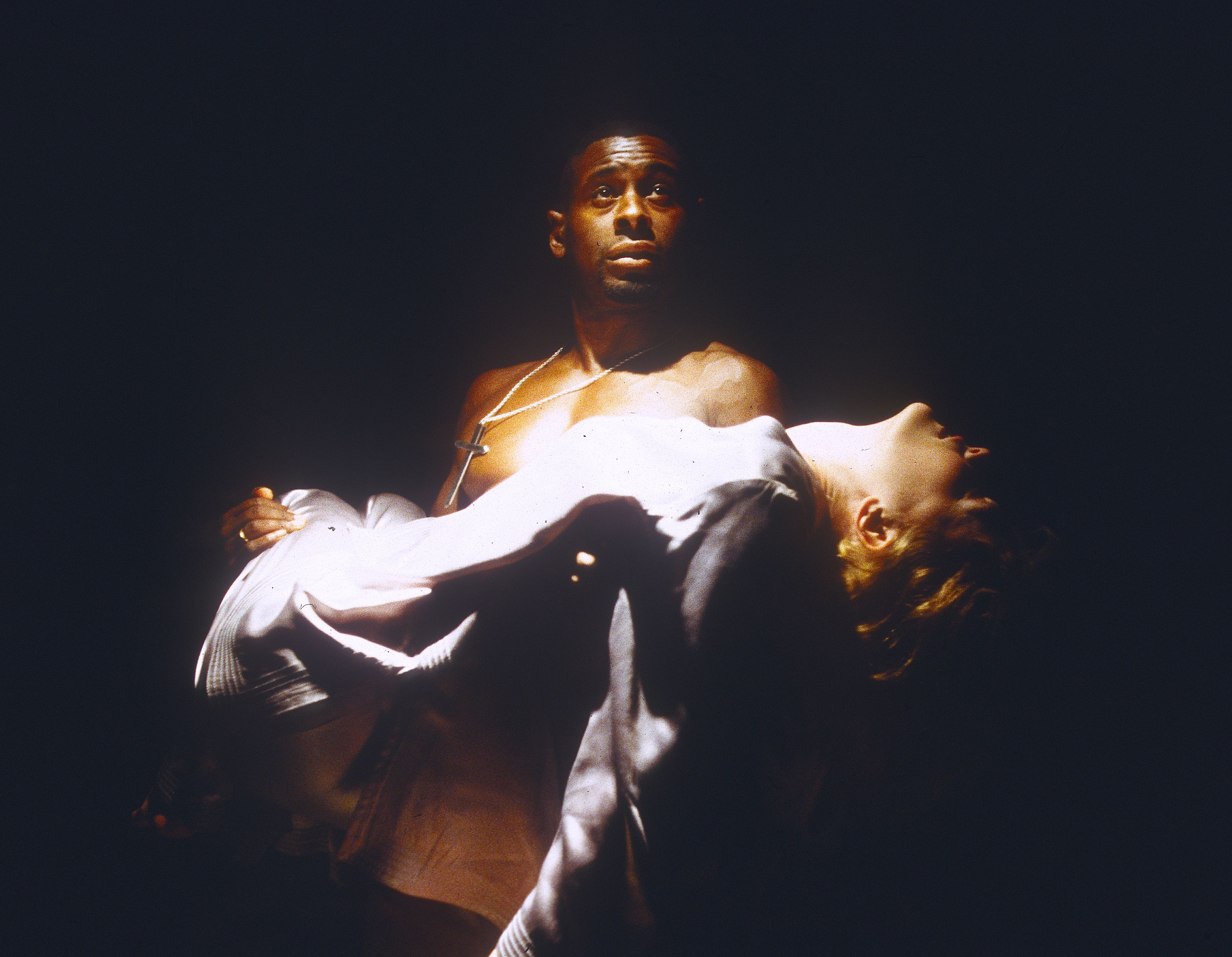David Harewood and Claire Skinner in The National Theatre’s 1997 production of ‘Othello’
