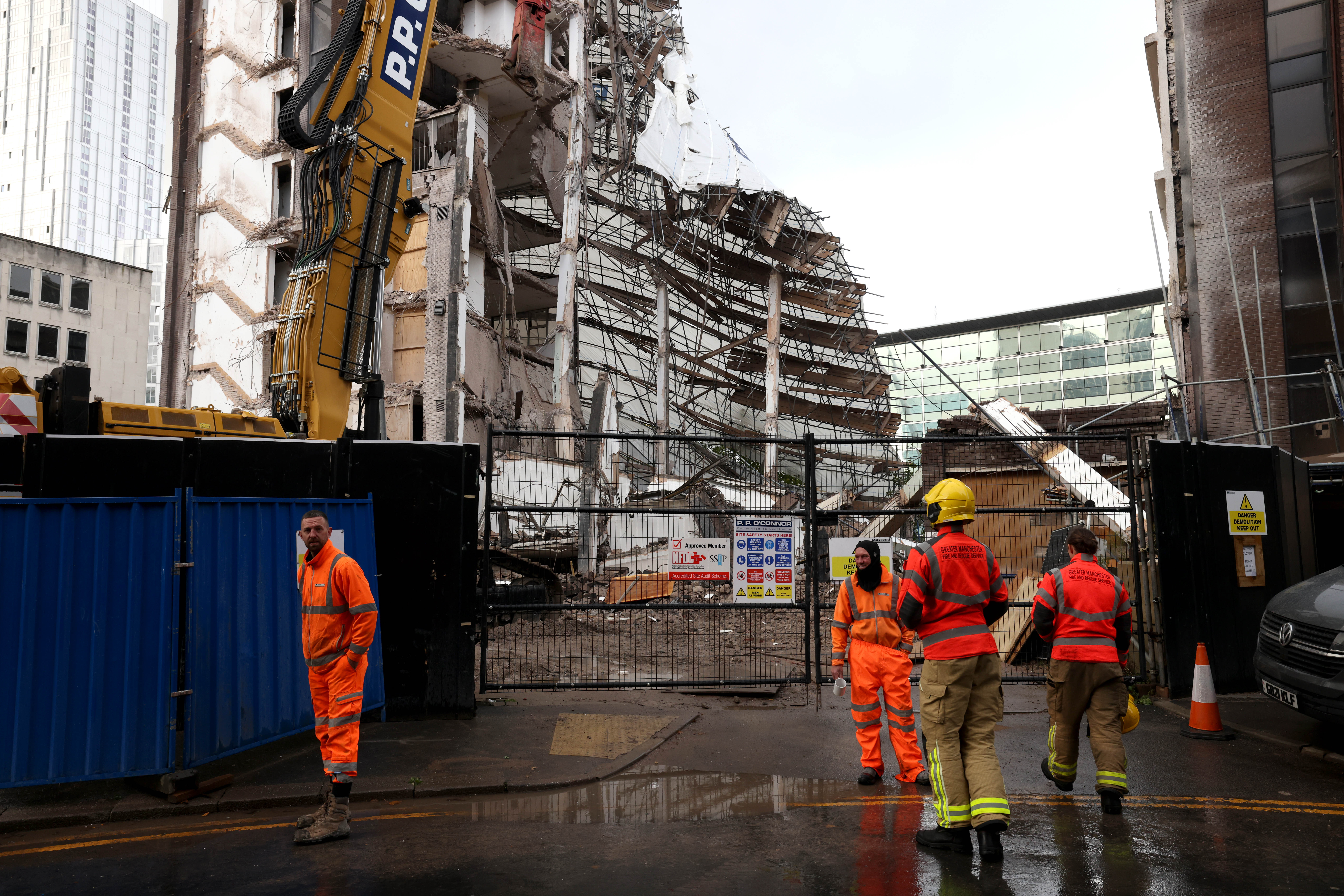Greater Manchester Fire and Rescue said it rushed to the scene on Friday afternoon