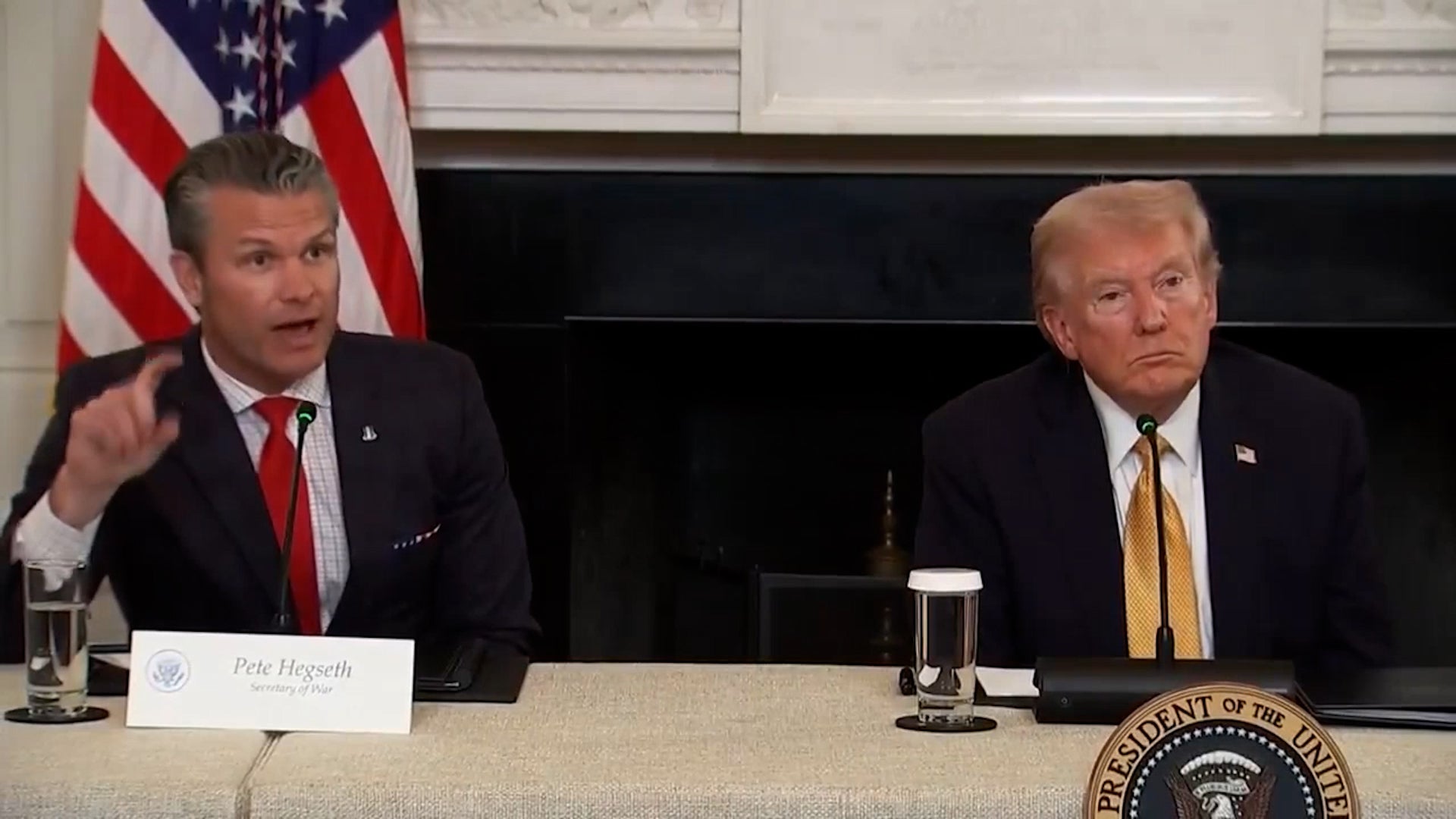 <p>Pete Hegseth doesn't dispute plans to have 'crowd control' forces in every state ahead of 2026 midterms</p>