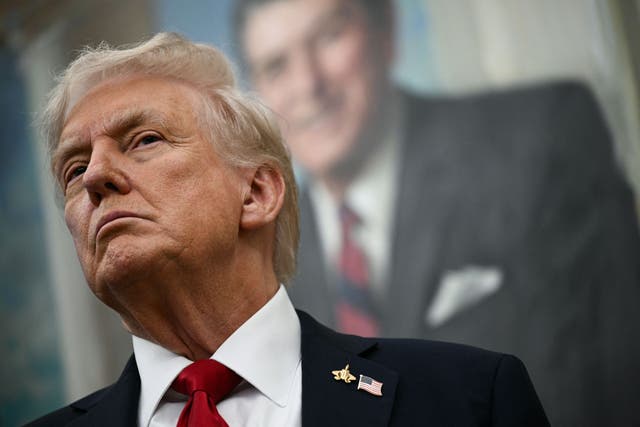 <p>President Donald Trump has announced trade talks with Canada will cease, claiming it ‘fraudulently’ used an ad featuring the late Ronald Reagan speaking negatively about tariffs</p>
