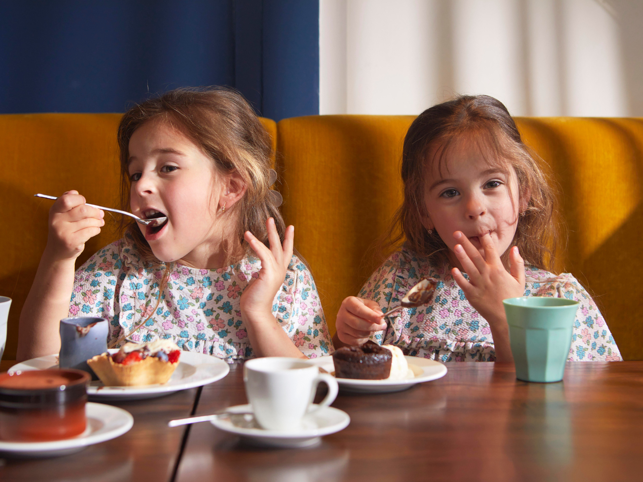 Little ones can tuck into two courses
