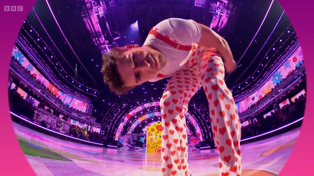 <p>George Clarke at the start of his Strictly dance on 'Icons Week'</p>