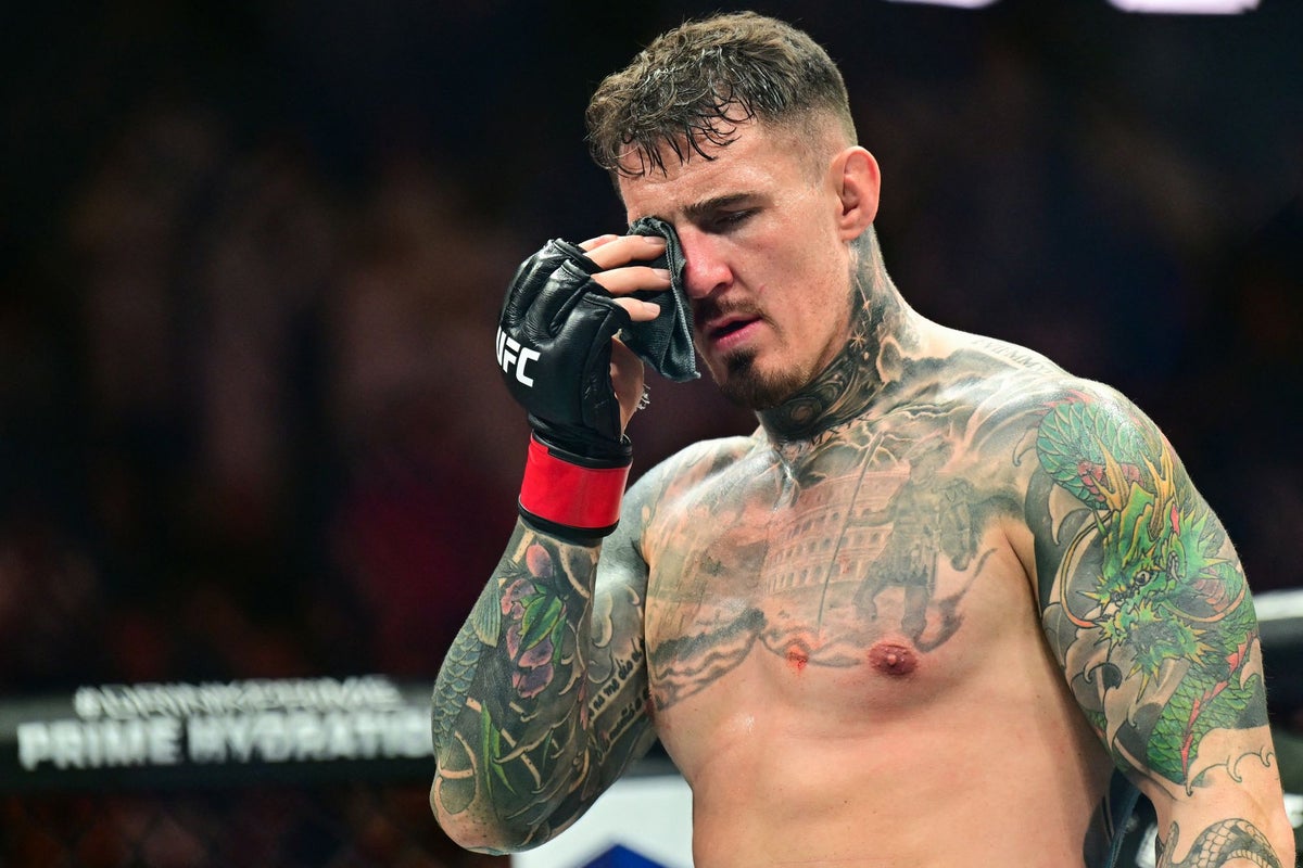 Paddy Pimblett reacts to Tom Aspinall injury after eye poke ends UFC 321 main event