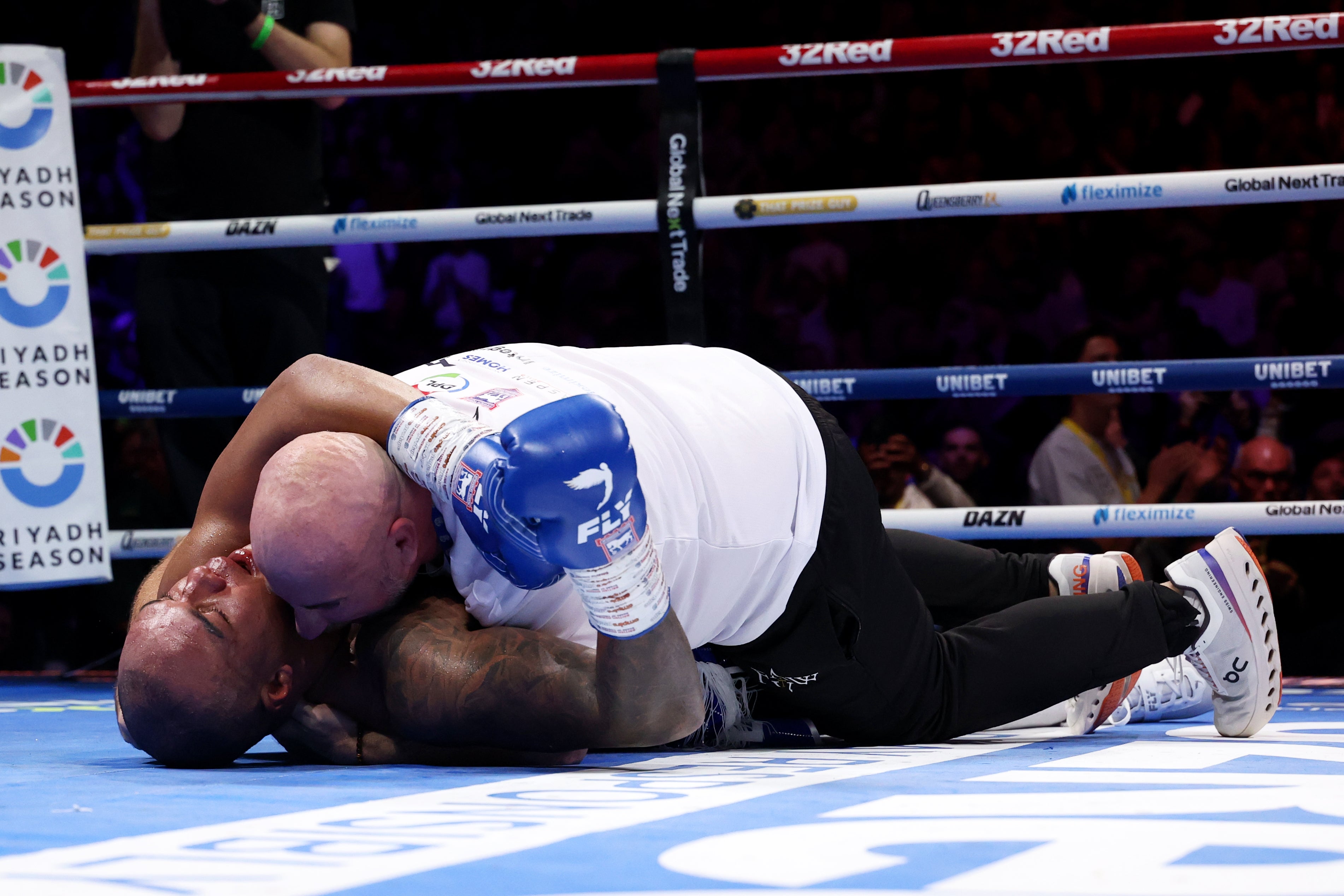 Wardley fell to the canvas after his triumph