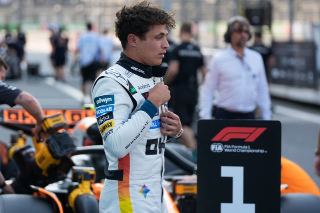 Lando Norris hailed an “incredible lap” (AP Photo/Fernando Llano)
