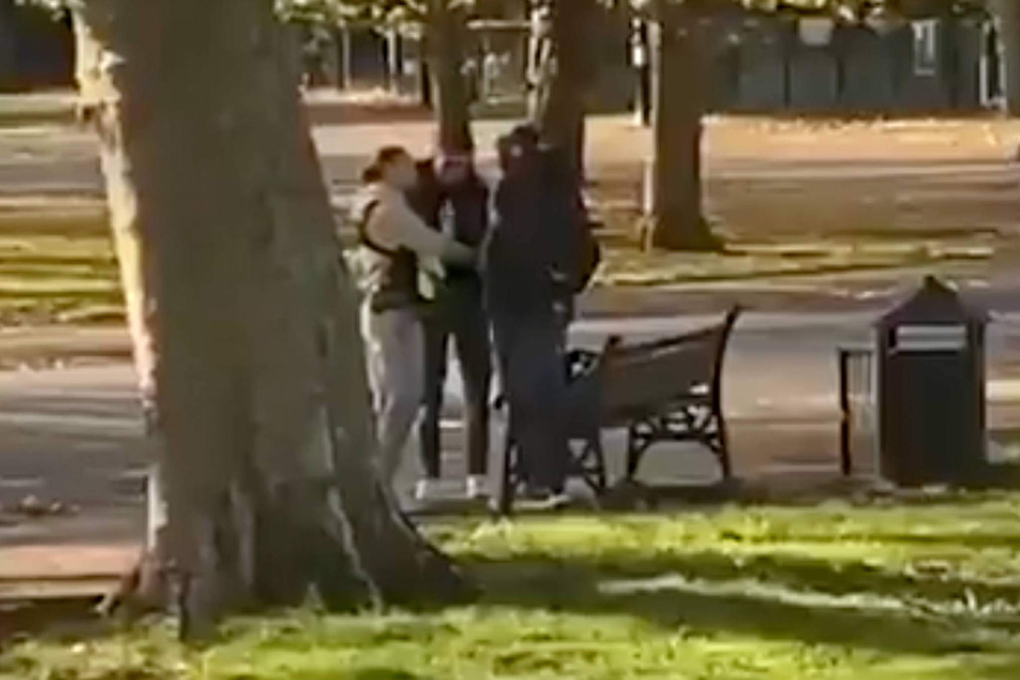 Footage from a video showing Hadish Kebatu’s arrest in the Finsbury Park area