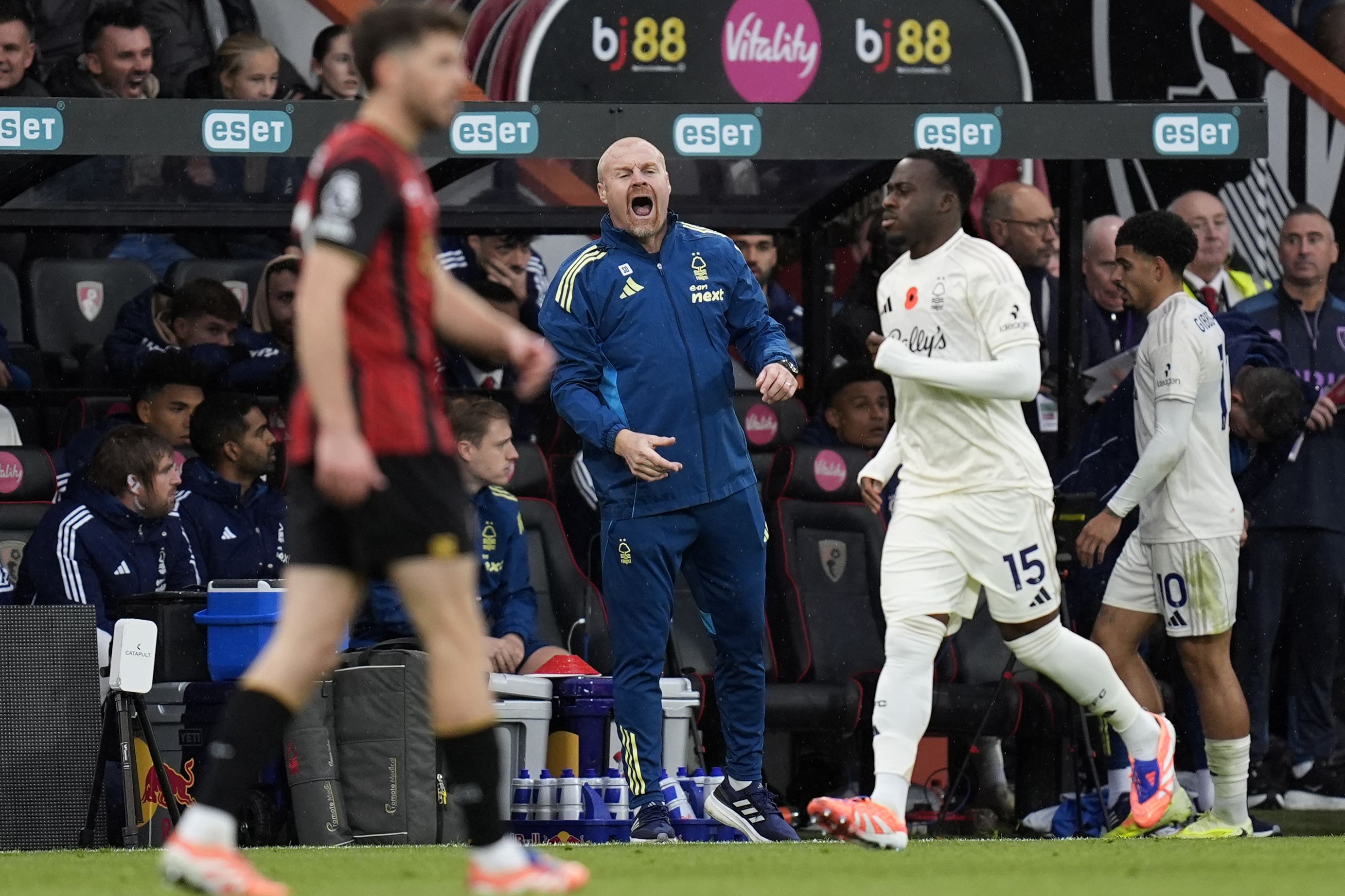 Sean Dyche had a frustrating first league game as Nottingham Forest manager (Andrew Matthews/PA)
