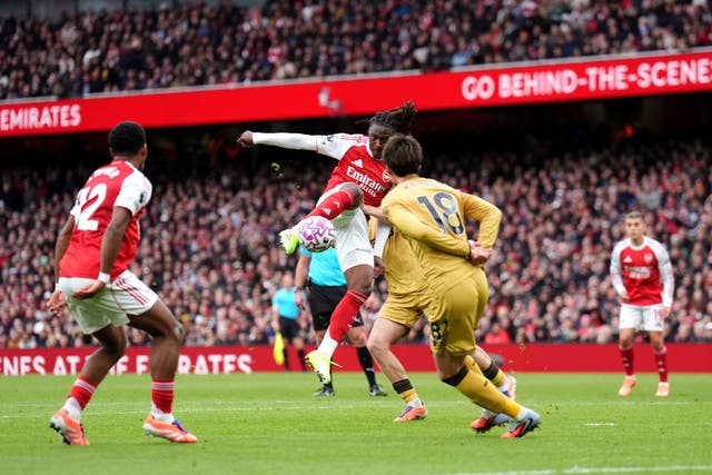 Eberechi Eze scored the winning goal for Arsenal against Crystal Palace (John Walton/PA)