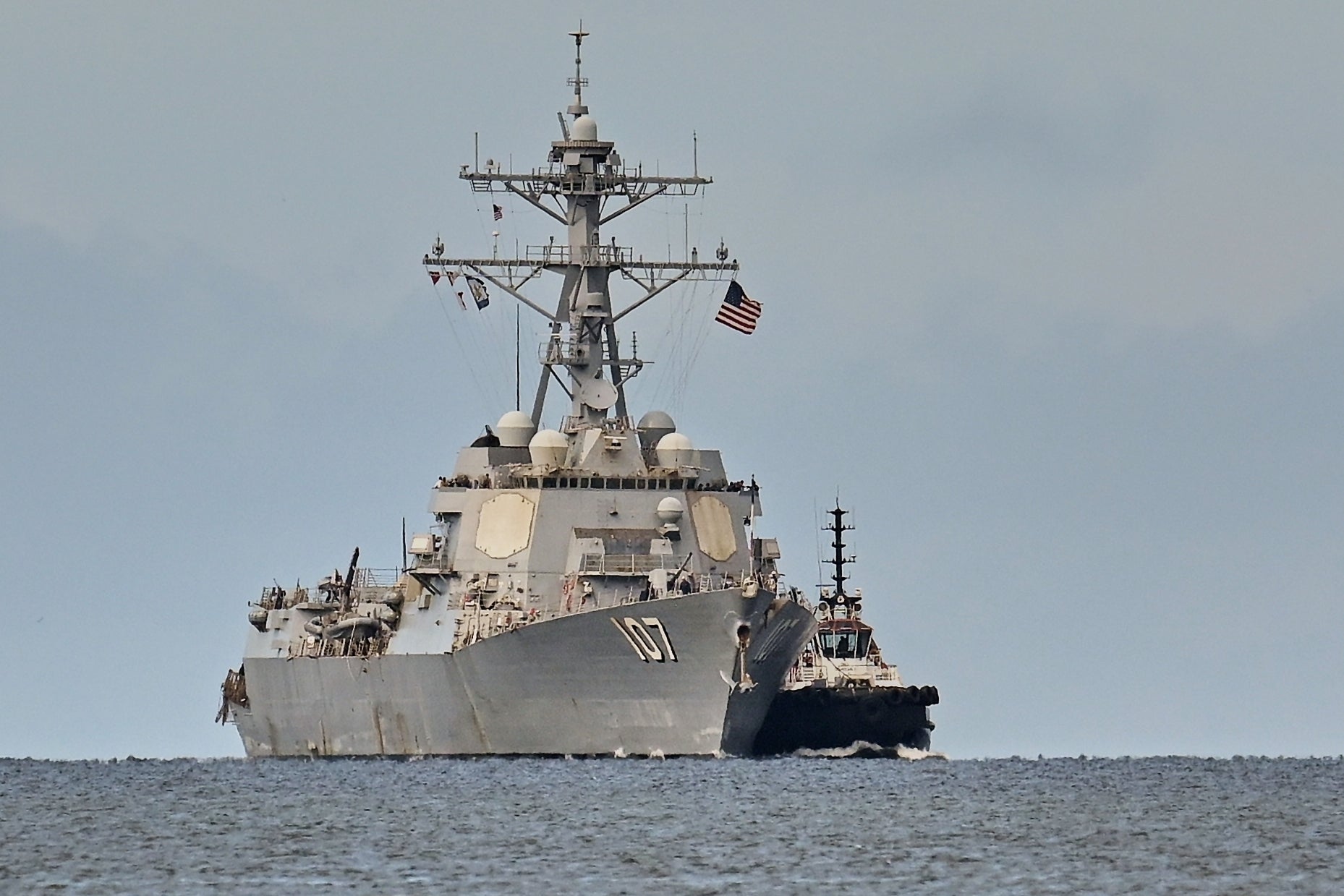 <p>The USS Gravely destroyer arrives to dock in Trinidad and Tobago on Sunday</p>