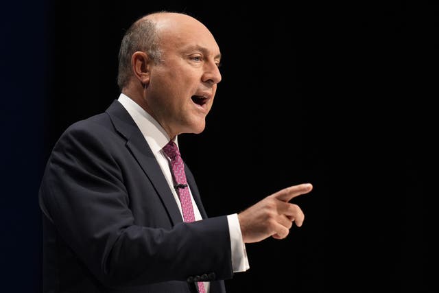 Shadow business secretary Andrew Griffith spoke ahead of votes on the Employment Rights Bill this week (Danny Lawson/PA)