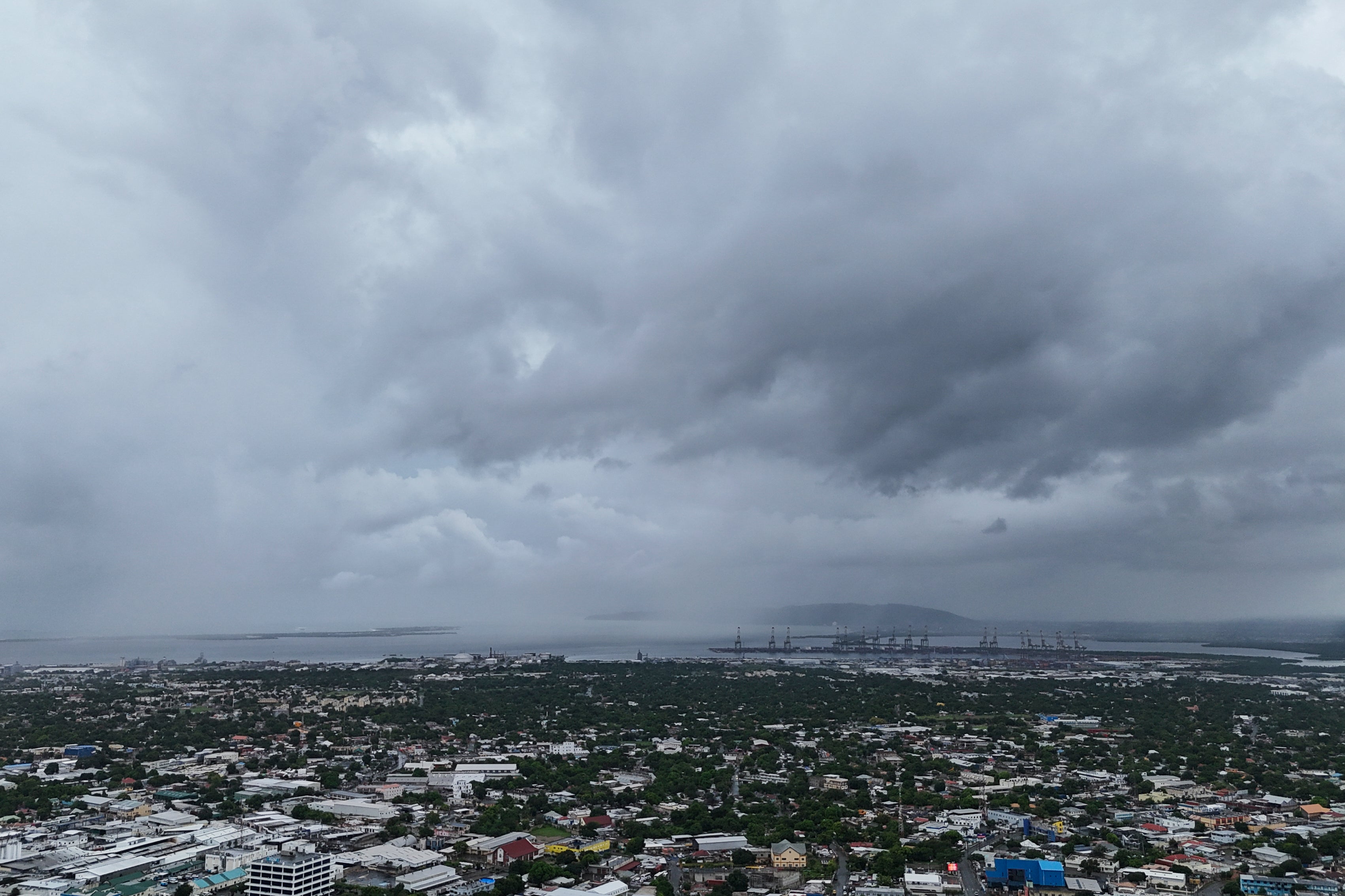 Clouds over Kingston, Jamaica as Hurricane Melissa approaches