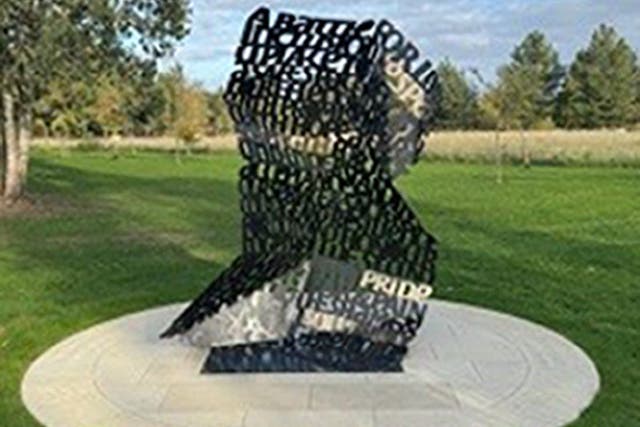 <p>The LGBT armed forces memorial at the National Memorial Arboretum in Staffordshire</p>