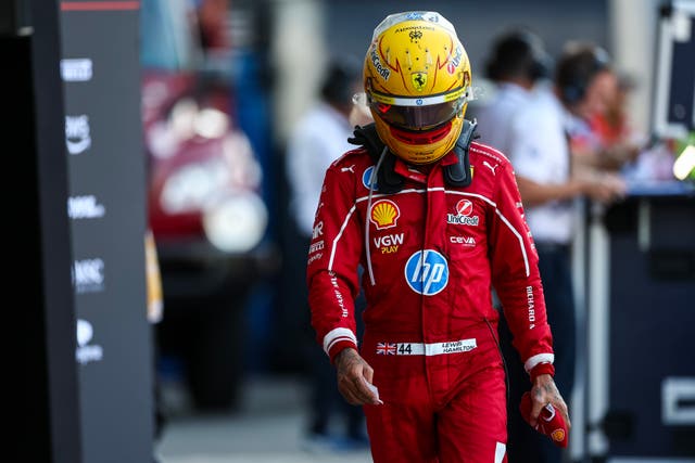 <p> Eighth placed Lewis Hamilton of Great Britain and Scuderia Ferrari</p>