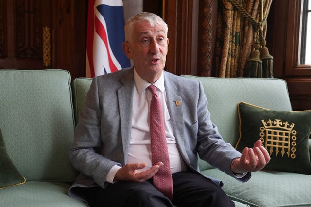 Speaker of the House of Commons Sir Lindsay Hoyle (Lucy North/PA)