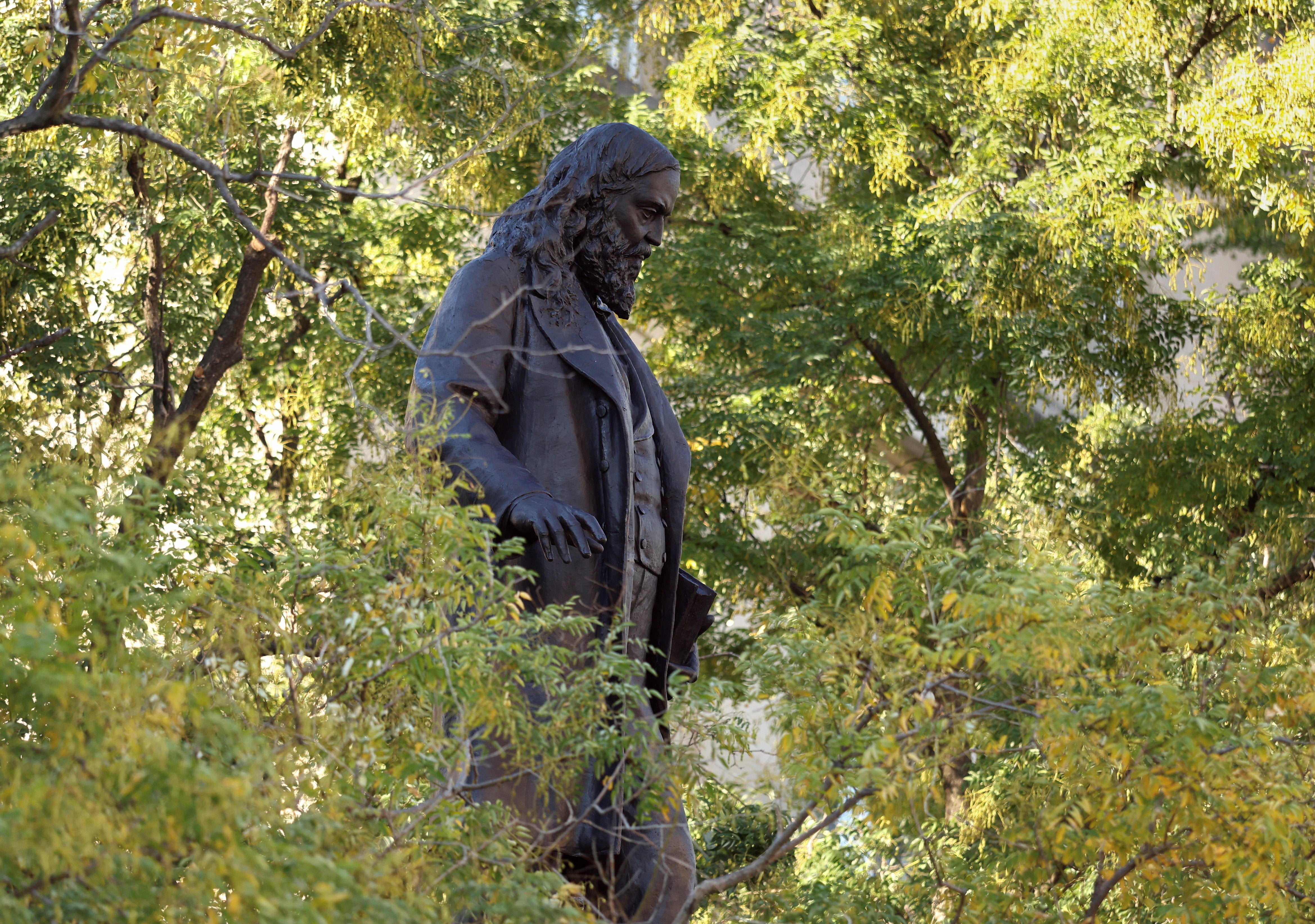 <p>A statue of Confederate general and Freemason Albert Pike was reinstalled in Washington, D.C. after it was torn down by people protesting the murder of George Floyd in 2020 </p>