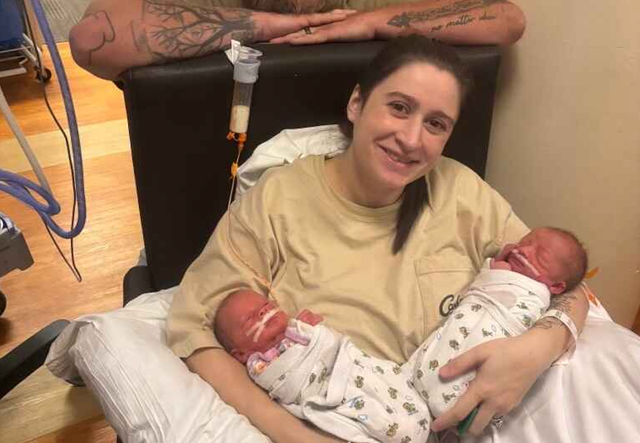 <p>A young Indiana woman was killed in a freak accident after a deer hit by another vehicle smashed into her car – less than a week after giving birth to twins</p>