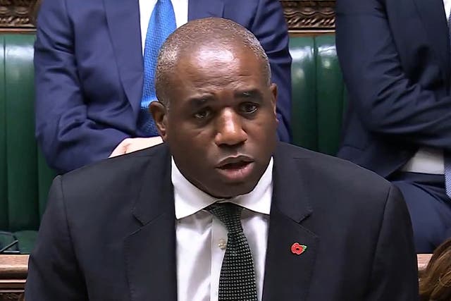 <p>David Lammy said he was ‘outraged and appalled’ by the mistake </p>