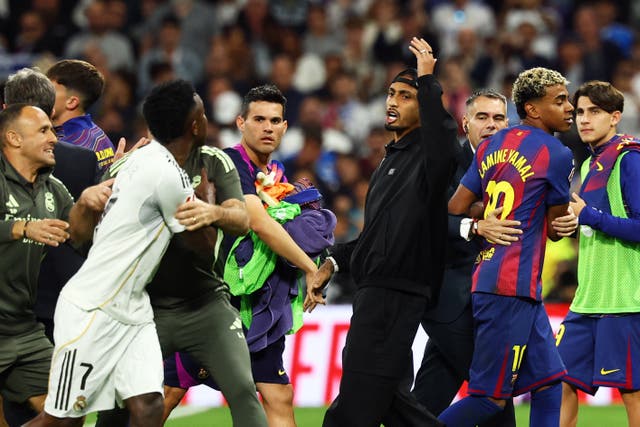 <p>Vinicius Jr tried to square up to Lamine Yamal after El Clasico</p>
