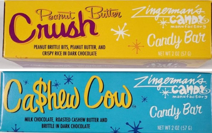 <p>Zingerman's is recalling its Peanut Butter Crush Bar and Cashew Cow Bar</p>