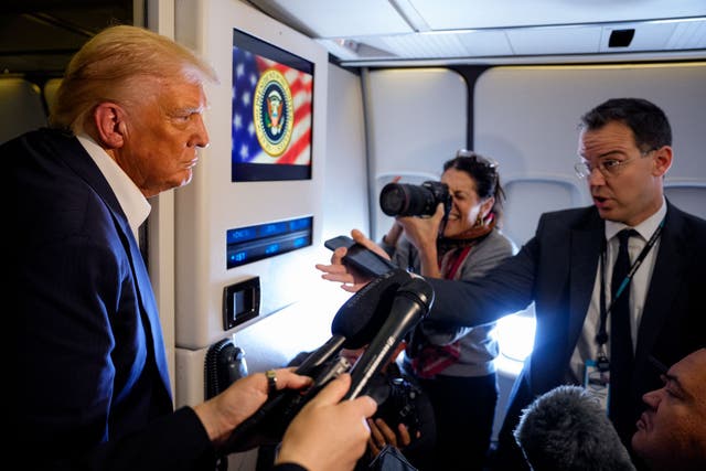 <p>Trump told reporters on Air Force One that he had an MRI scan at Walter Reid earlier this month</p>