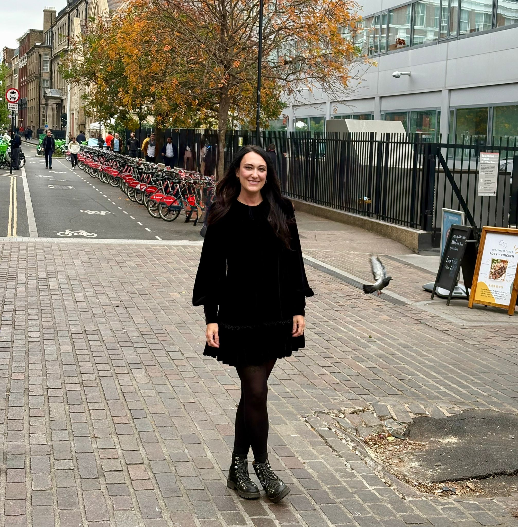 At work, wearing The Vampire’s Wife