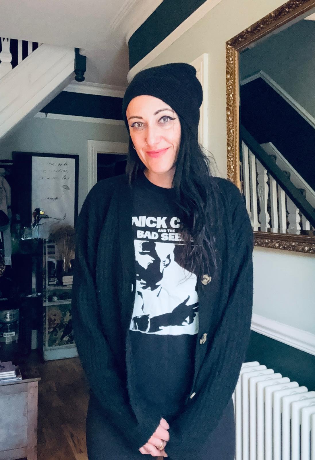 Performing at a poetry gig