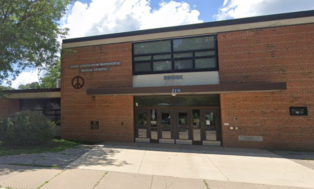 <p>Whitehorse Middle School in Madison, Wisconsin, shown here, is at the center of a scandal involving a mother's Facebook allegations  </p>