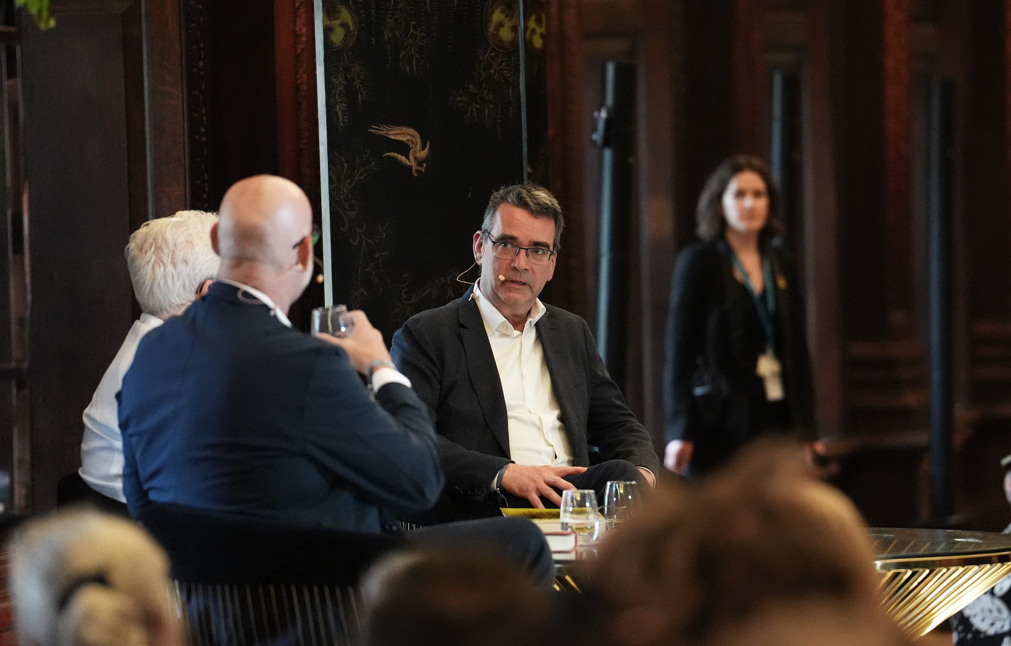 Mick Herron at a literary festival