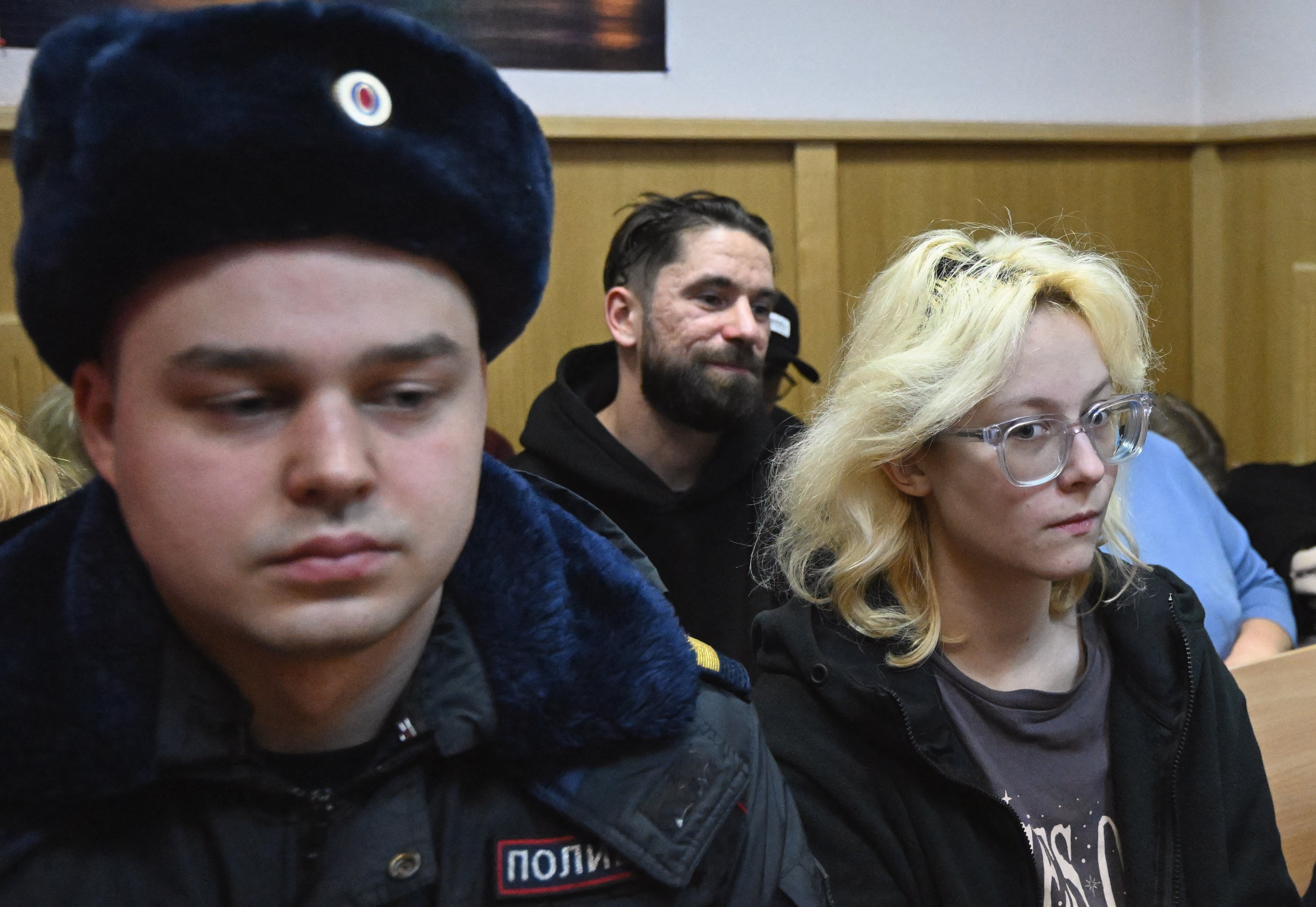 Loginova, a student at a music college, was also found guilty of ‘discrediting’ the Russian army and fined 30,000 roubles ($379) for singing another anti-Kremlin song