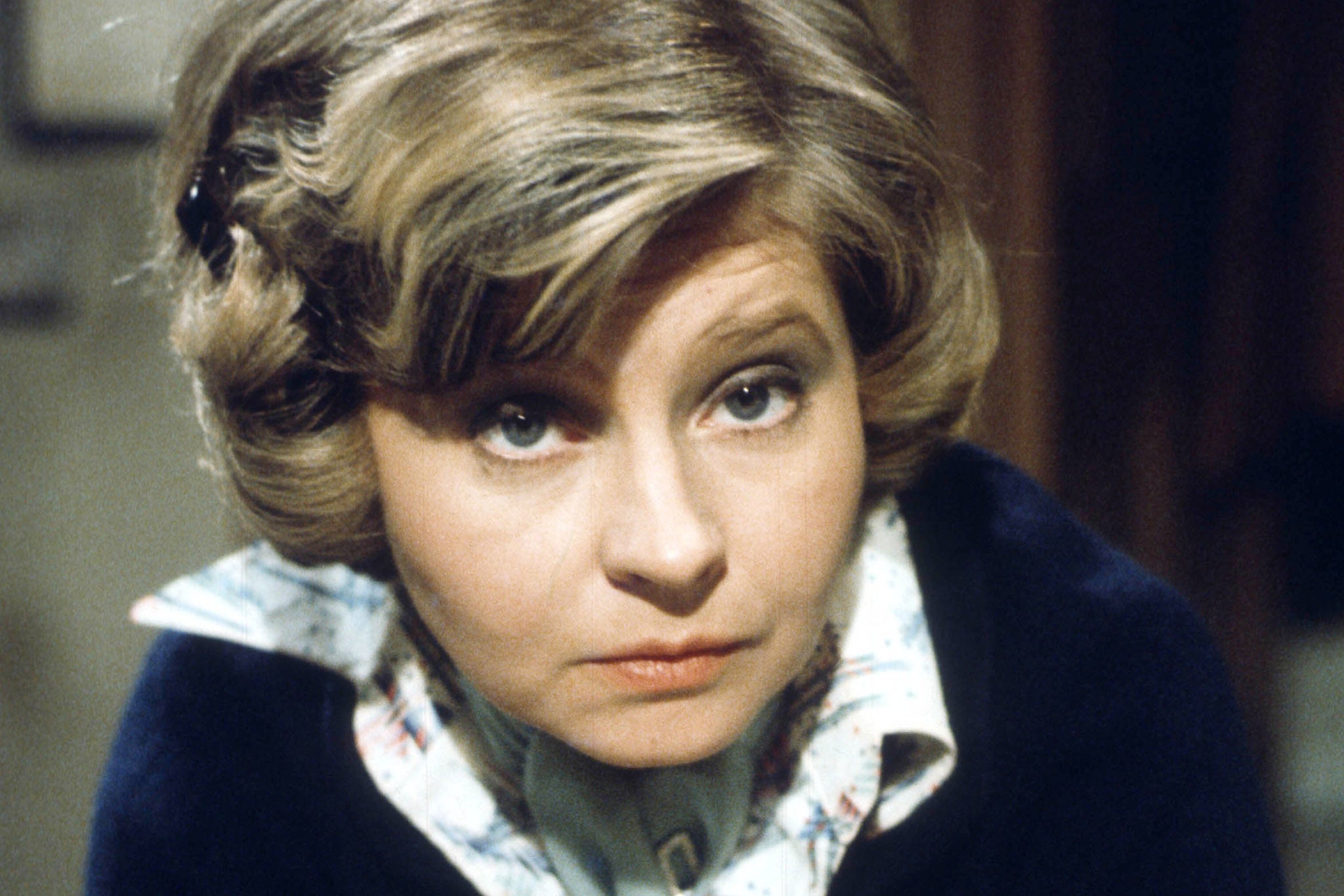 <p>Prunella Scales as Doris in the 1978 Alan Bennett television play ‘Doris and Doreen’</p>