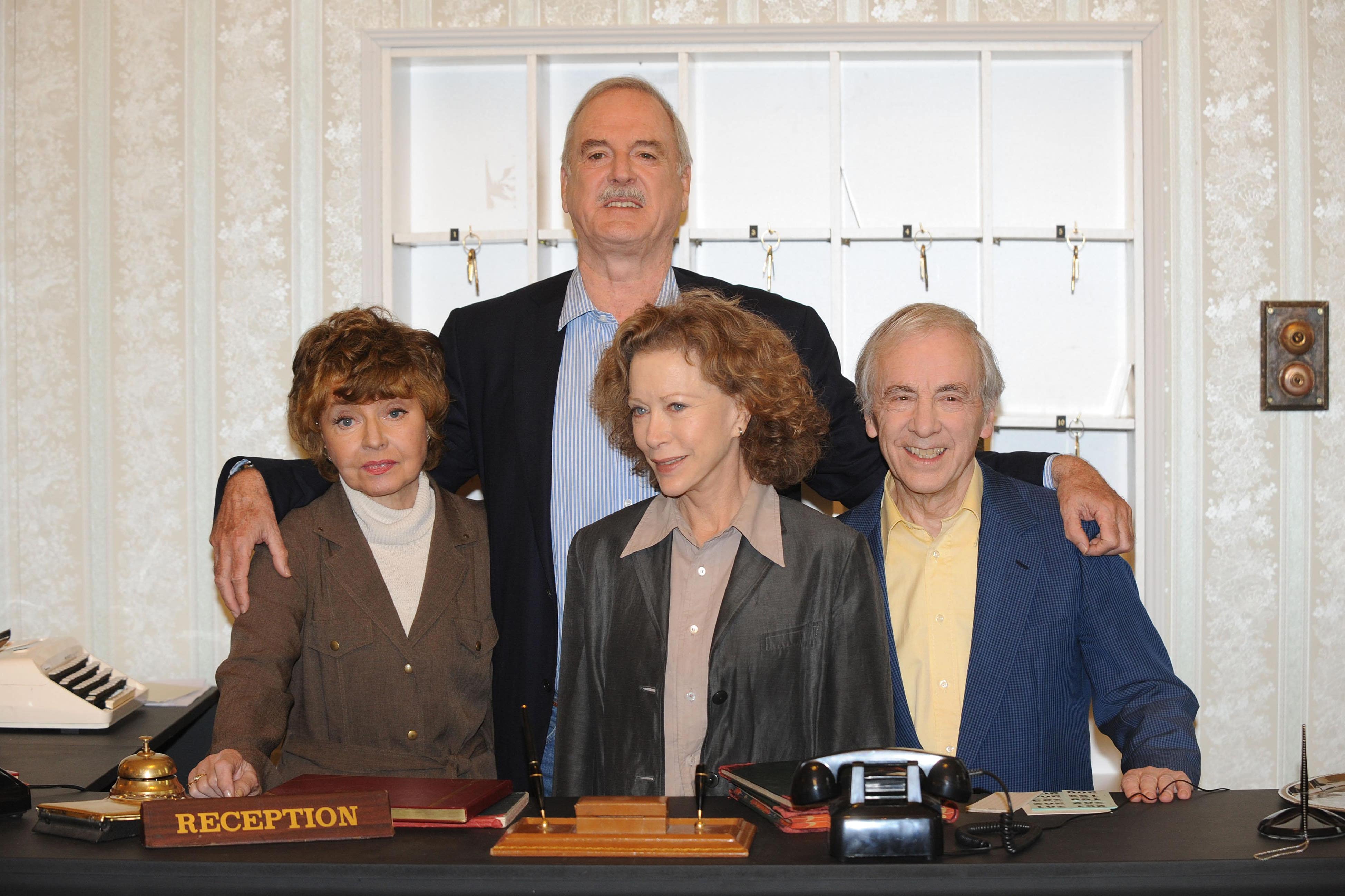 Prunella Scales, John Cleese, Connie Booth and Andrew Sachs in 2009 (Ian West/PA)