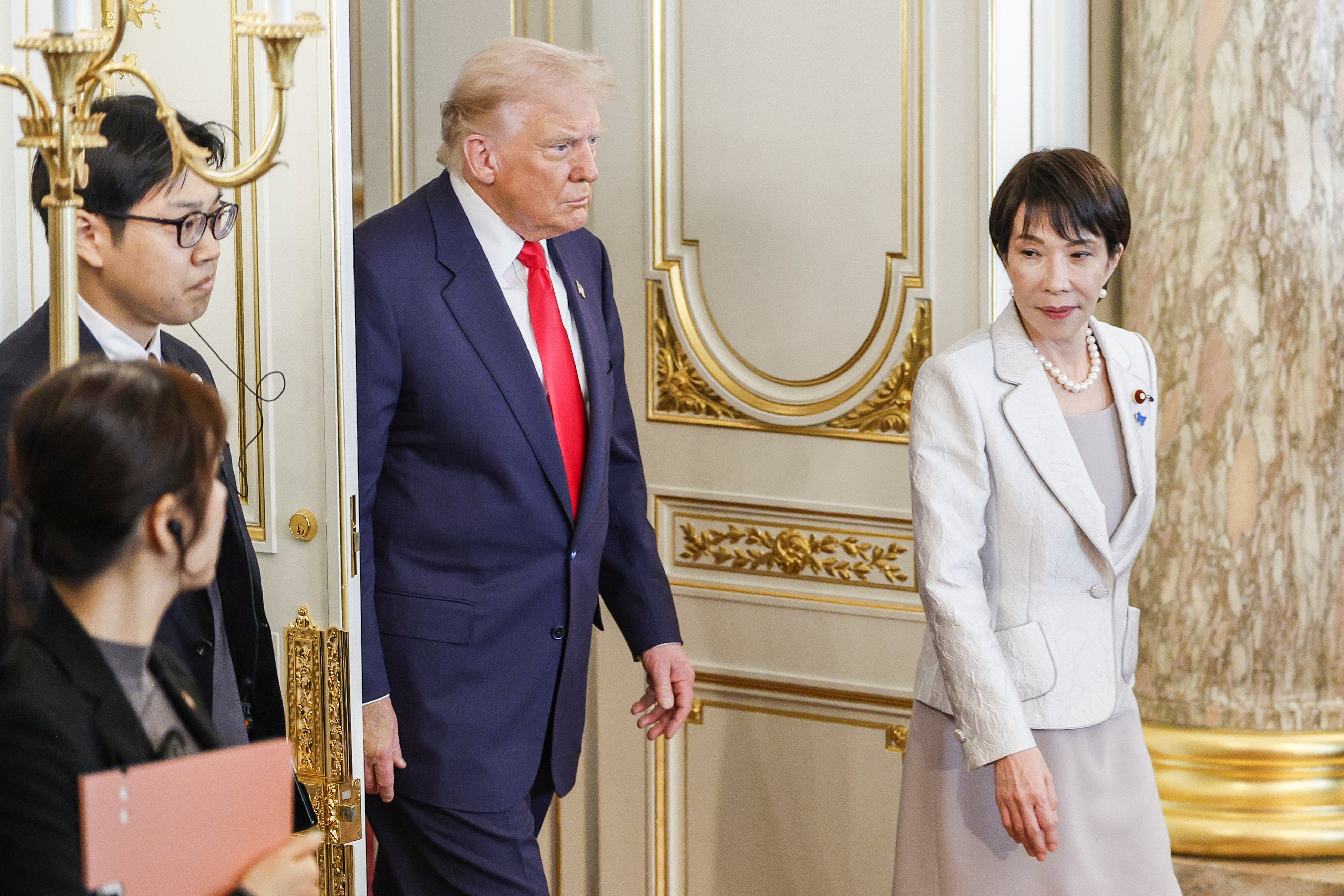 <p>US President Donald Trump and Japan's Prime Minister Sanae Takaichi</p>