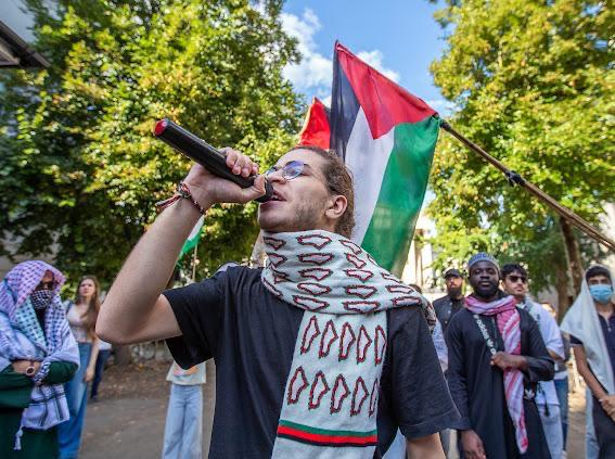 Usama Ghanem has been involved in a number of pro-Palestinian protests