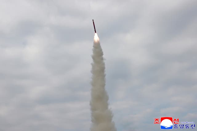 <p>North Korea announced  it had launched  <a href="/news/world/americas/us-politics/trump-news-japan-government-shutdown-updates-b2853370.html" title="Trump news live: North Korea fires test missiles ahead of president’s visit to South Korea"></a>sea-to-surface cruise missiles <a href="/asia/china/jimmy-lai-trump-china-xi-jinping-meeting-b2853542.html" title="Jimmy Lai’s son sends message to Trump before key summit: Please convince Xi Jinping to free my father"></a>into its western waters</p>