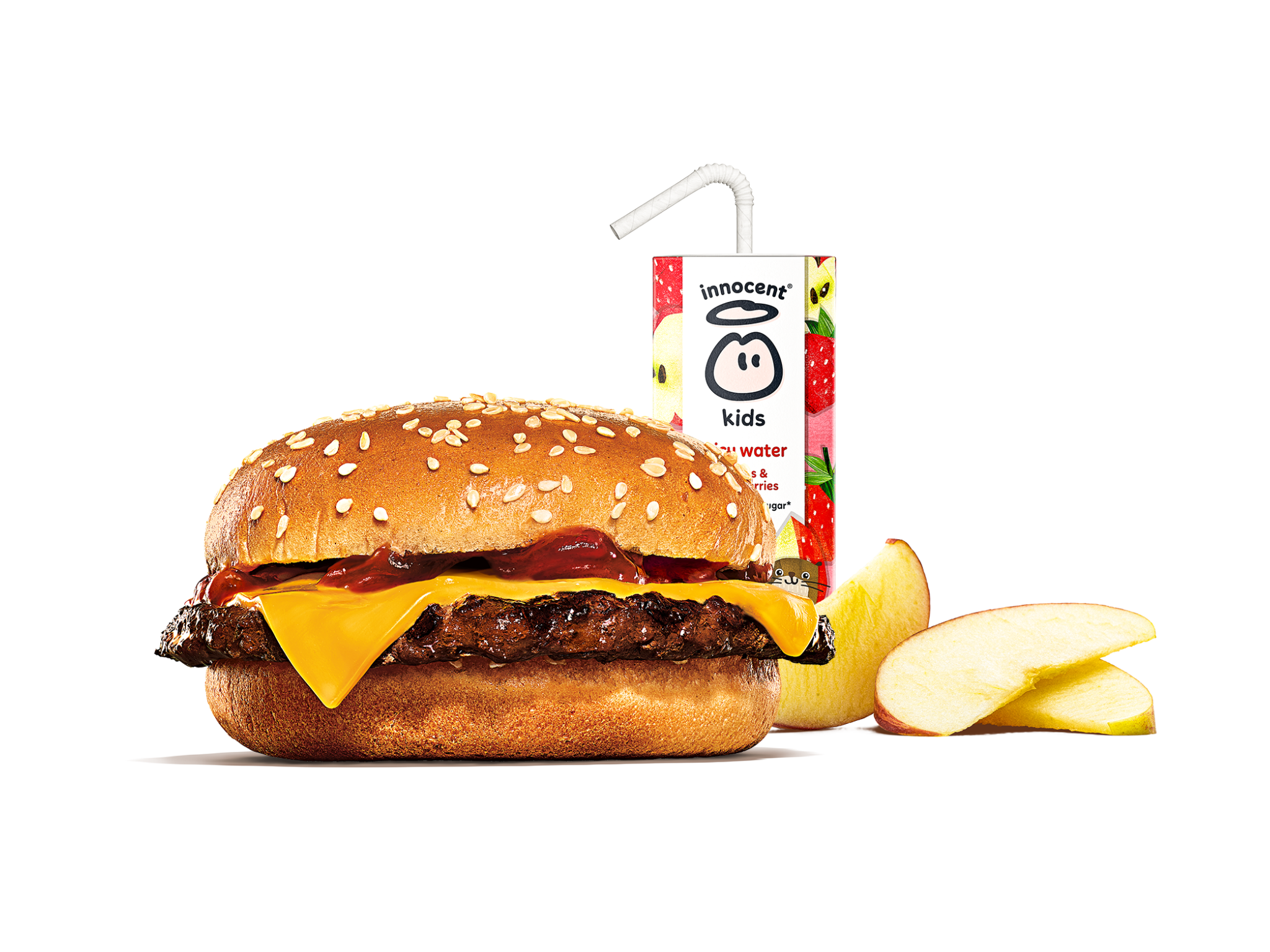 Kids can enjoy a king junior meal with the purchase of an adult burger