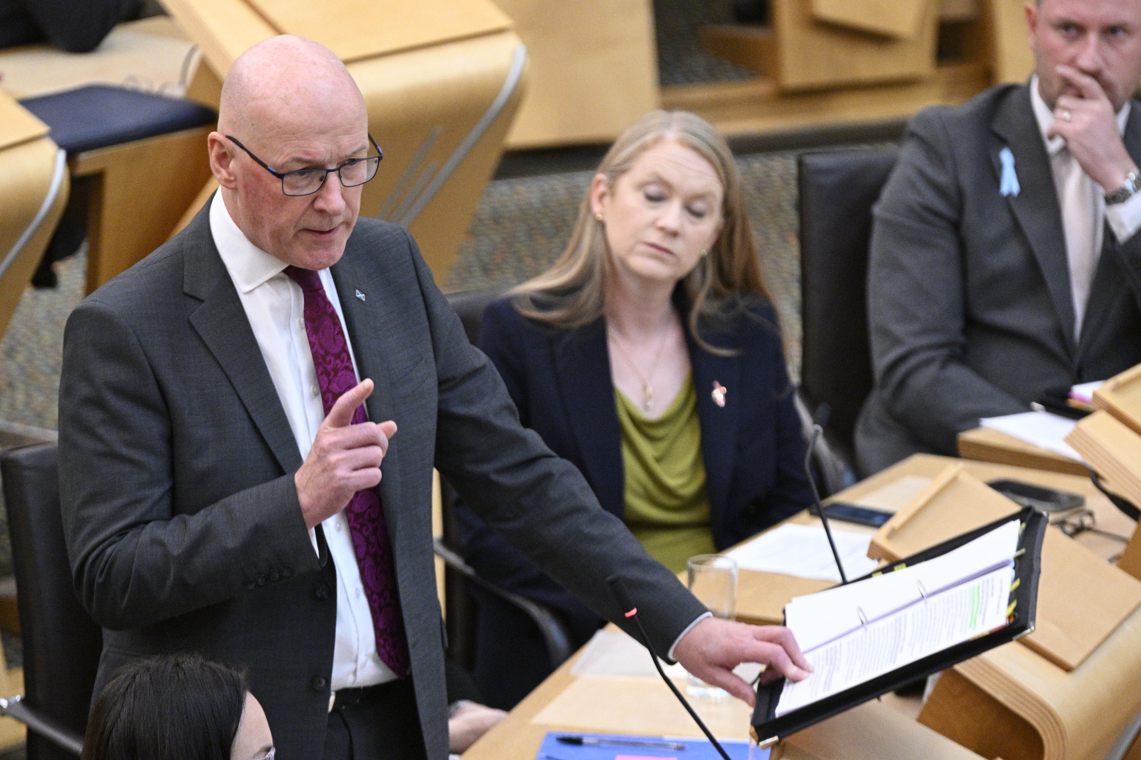 First Minister John Swinney criticised the Home Office over its announcement (Lesley Martin/PA)