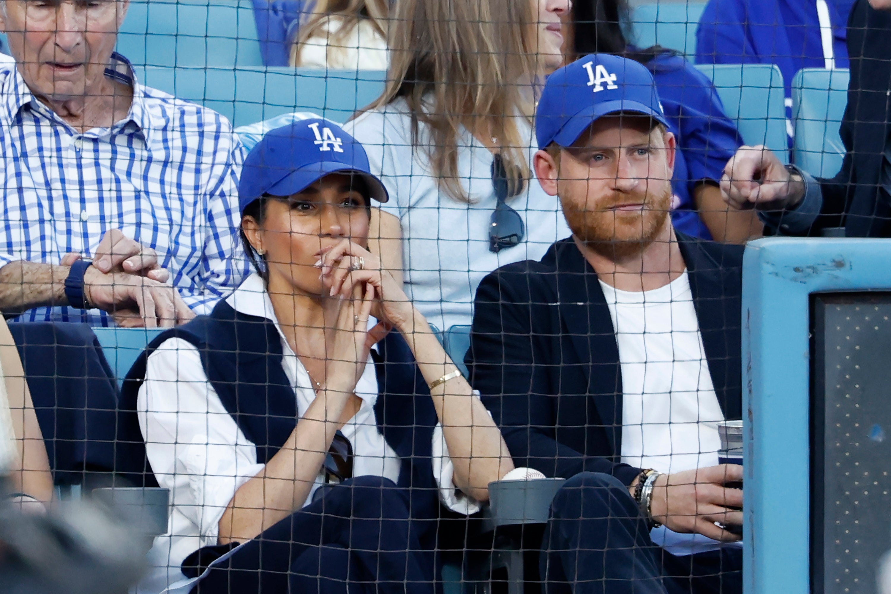 Prince Harry and Meghan Markle attend Game 4 of the World Series