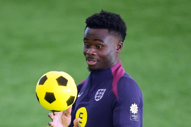 Bukayo Saka wants to become a Premier League and World Cup winner in 2026 (Martin Rickett/PA)