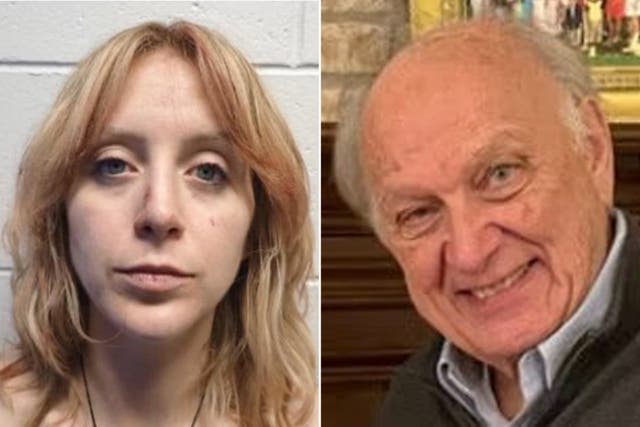 <p>Samantha Booth (left), is accused of fatally attacking David Ong (right), with a screwdriver </p>